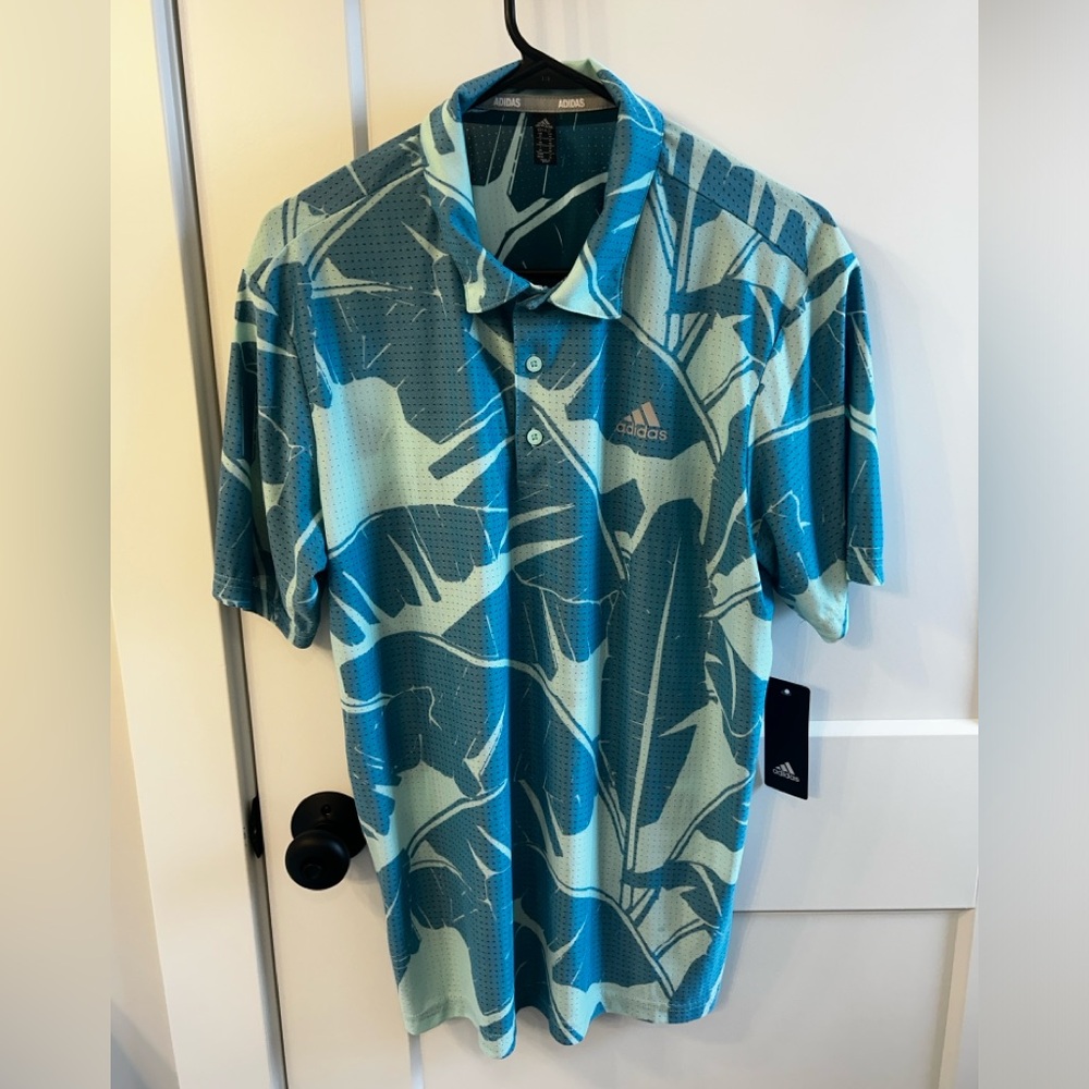 Adidas Palm Leaf Mesh Golf Polo
